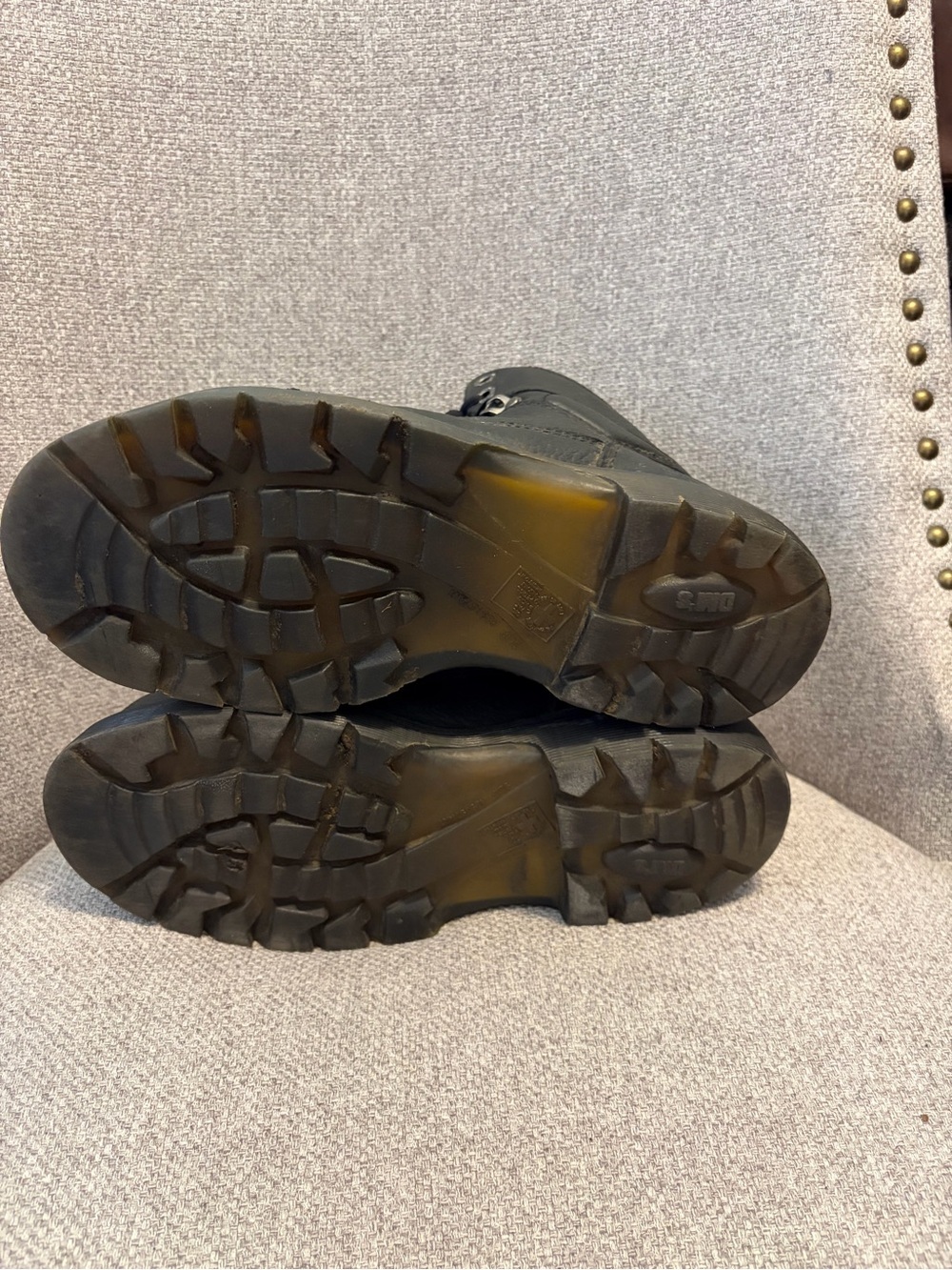DR. MARTENS- size 7 men’s/ size 8 ladies black Ironbridge Steel Toe Work Boots. - Picture 5 of 6